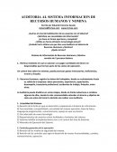 Auditoria al Sistema de Nomina