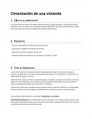 Cimentación de una vivienda