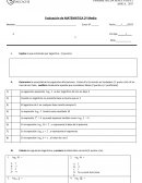 Evaluación de MATEMATICA 2º Medio