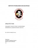 PENSAMIENTO ARQUITECTÓNICO CONTEMPORANEO EXPRESIÒN DE LA ARQUITECTURA DEL SIGLO XX