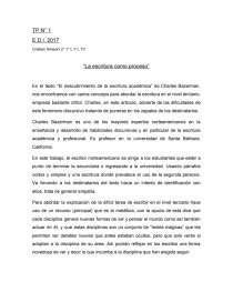 “La escritura como proceso”. Página 1