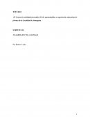 El Centro de actividades juveniles (CAJ), oportunidades y experiencias educativas de jóvenes de la Localidad de Aimogasta