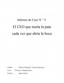 Informe de caso N ° 5: Los errores de comunicación del CEO