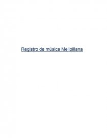 Registro de Musica en Melipilla - Chile. Página 1