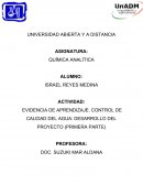 CONTROL DE CALIDAD DEL AGUA: DESARROLLO DEL PROYECTO