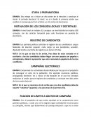 Etapa del proceso electoral