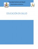 Reporte educación en salud. Dengue