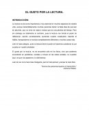 EL GUSTO POR LA LECTURA