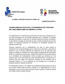 CONSECUENCIAS POLITICAS Y ECONOMICAS DEL FRACASO DEL NEOLIBERALISMO EN AMERICA LATINA