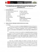 PLAN DE MEJORA DE LOS APRENDIZAJES DE LOS ESTUDIANTES EN EL ÁREA DE COMUNICACIÓN EN EL MARCO DEL ENFOQUE POR COMPETENCIAS - HUARANDOZA 2016
