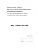 TRABAJO DE INVESTIGACIÓN ESTRUCTURA SOCIAL Y COMPORTAMIENTO HUMANO