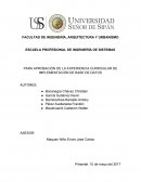 PARA APROBACIÓN DE LA EXPERIENCIA CURRICULAR DE IMPLEMENTACIÓN DE BASE DE DATOS