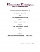 GUIA DE EJERCICIOS PRACTICOS. GERENCIA DE VENTAS II