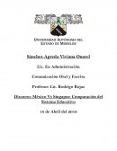 Discurso: México Vs Singapur: Comparación del Sistema Educativo