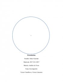 Textos científicos y Textos literarios. Página 1