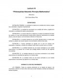 Lectura 10 “Philosophiae Naturalis Principia Mathematica”