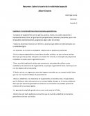 Resumen: Sobre la teoría de la relatividad especial Albert Einstein