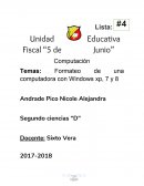 Formateo de una computadora con Windows xp, 7 y 8