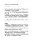 Comunicación, motivación y liderazgo