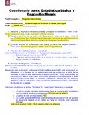 Cuestionario tema: Estadística básica y Regresión Simple