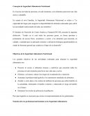 Concepto de Seguridad Alimentaria Nutricional