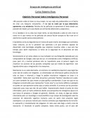 Inteligencia Artificial Opinión Personal Sobre Inteligencia Personal