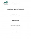 FUNDAMENTOS PARA EL APRENDIZAJE Y EL ÉXITO PROFESIONAL