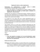 Tome como ejemplo una organización que conozca y analice su cultura