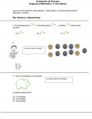 Evaluación de Proceso Asignatura Matemática