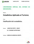 Estadística Aplicada al Turismo - Clasificación de la estadística.