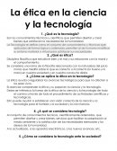 La etica y la ciencia como tecnologia