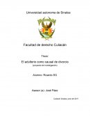 El adulterio como causal de divorcio