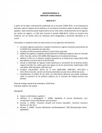 Considere ingresos autónomos, subsidios monetarios e ingreso monetario provenientes de la CASEN. Página 1