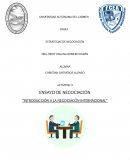 Ensayo de negociación “Introducción a la negociacón internacional”