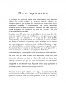 El recuerdo y la memoria
