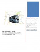 USO DE UNA APP PARA LA GEOLOCALIZACION DEL TRANSPORTE UNIVERSITARIO DE LA ESH