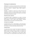 Que es la Psicología en la adolescencia.