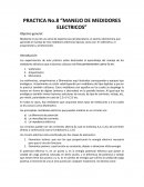 PRACTICA No.8 “MANEJO DE MEDIDORES ELECTRICOS”