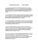 REPORTE DE EVALUACION GRUPO: KINDER II