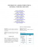 INFORME DE LABORATORIO FISICA GENERAL TERCERA SECCIÓN