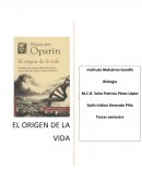El origen de la vida. Origen de la proteína