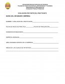 EVALUACION POR PARTE DEL PRACTICANTE