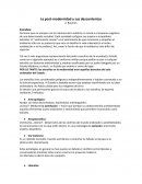 La post-modernidad y sus descontentos