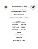 APORTES DE JOSEPH JURAN A LA CALIDAD