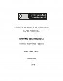 INFORME Técnicas de entrevista y estudio