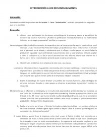 CASO INDUSTRIALITA. INTRODUCCIÓN A LOS RECURSOS HUMANOS. Página 1
