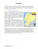 Un informe se divide en tres partes: las informaciones generales de Ecuador