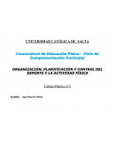 ORGANIZACIÓN, PLANIFICACIÓN Y CONTROL DEL DEPORTE Y LA ACTIVIDAD FÍSICA