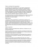 Talleres y actividades Extra programáticas