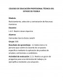 Reclutamiento, selección y contratación de Recursos Humanos